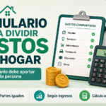 Formulario para dividir gastos del hogar: calcula cuánto debe aportar cada persona